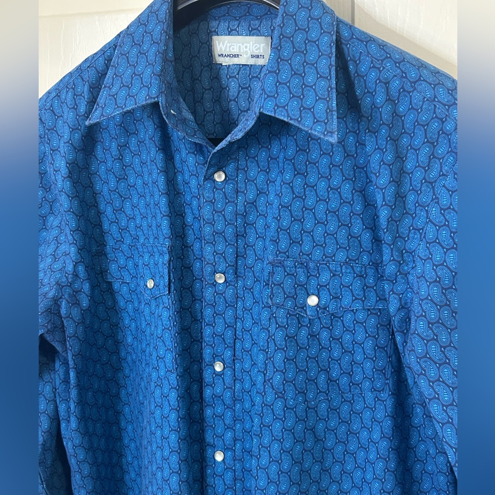 Vintage Wrangler Rancher Men’s Large Pearl Snap Shirt - Picture 4 of 7